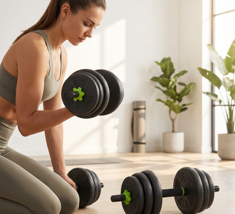 Adjustable Dumbbell Set – 44/66/88 lb 4-in-1 Free Weights for Home Gym