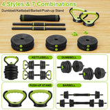 Adjustable Dumbbell Set – 44/66/88 lb 4-in-1 Free Weights for Home Gym