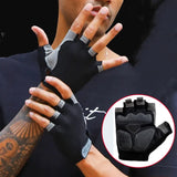 Half-Finger Gym Gloves – Breathable Anti-Slip Workout &amp; Cycling Gloves