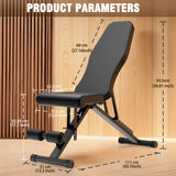 Adjustable Weight Bench – Foldable 1000 lb Capacity for Full-Body Workouts